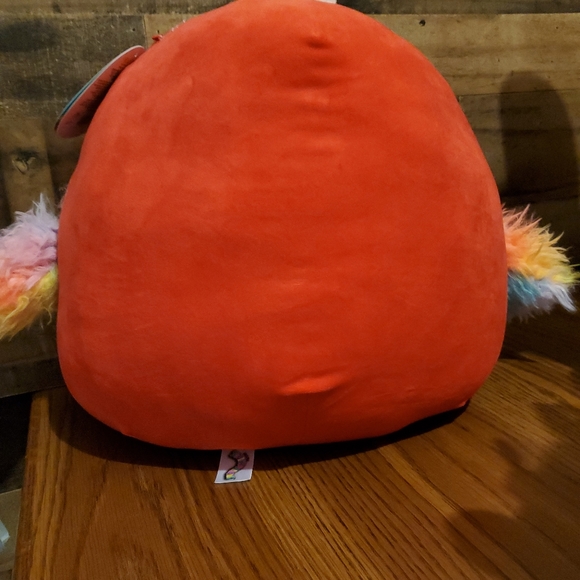Squishmallow 14" Paco the Parrot Soft Red Plush Kellytoy Rainbow Fuzzy Wings NWT - Picture 4 of 10